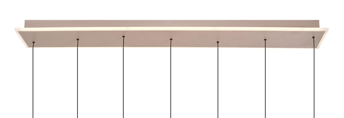LED-HÄNGELEUCHTE Carnac 111/150/20 cm  - Sandfarben, Design, Kunststoff/Metall (111/150/20cm)