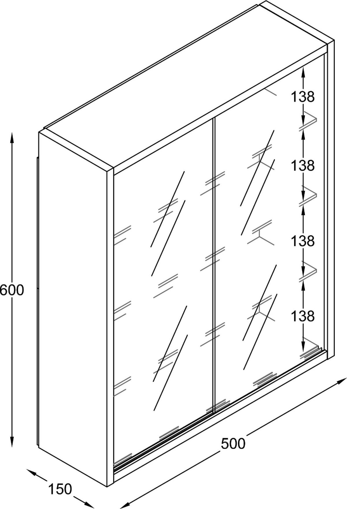 HÄNGEVITRINE in Anthrazit  - Transparent/Anthrazit, Design, Glas/Holzwerkstoff (50/60/15cm) - MID.YOU