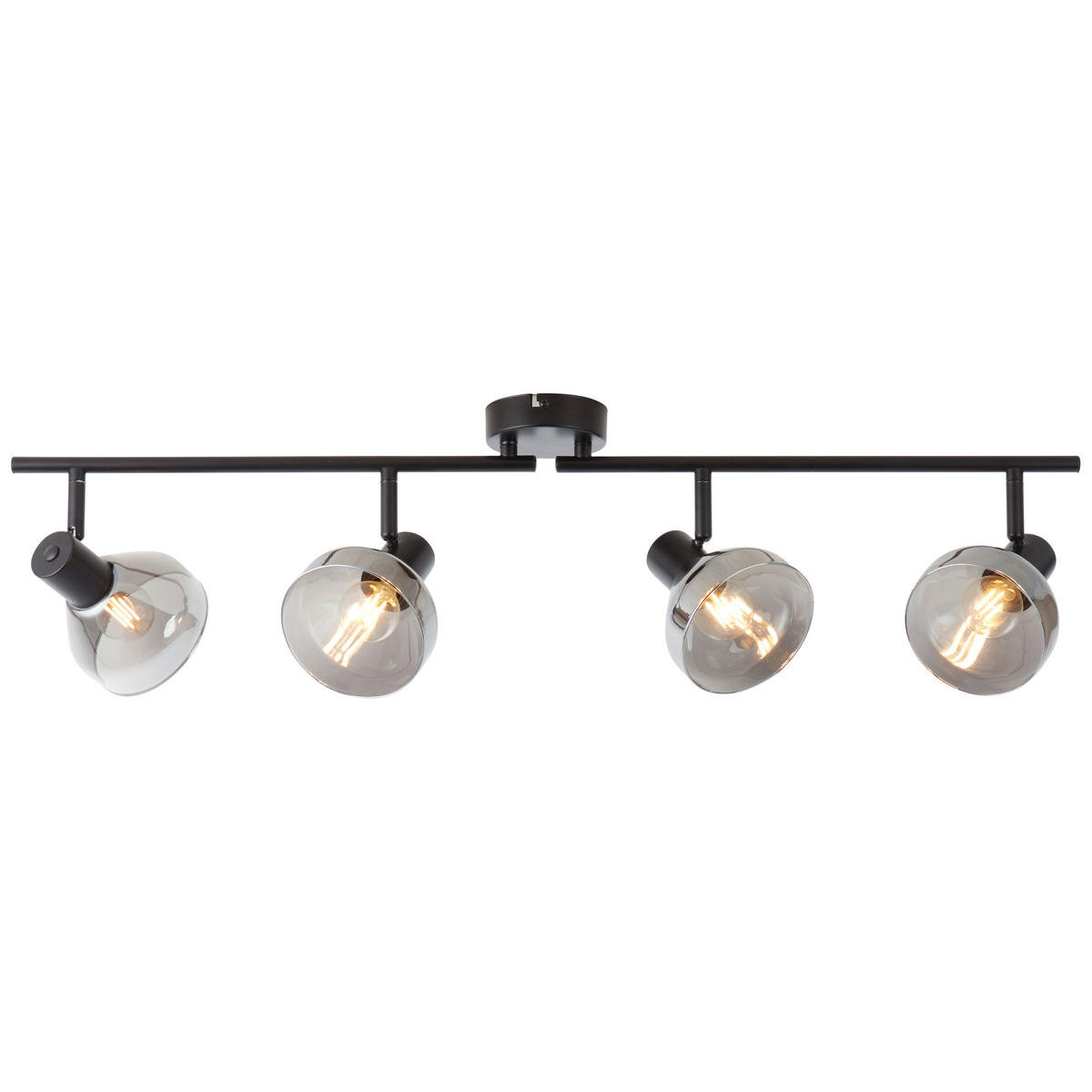 DECKENLEUCHTE     - Schwarz, Design, Glas/Metall (19,5/89/20cm) - Brilliant