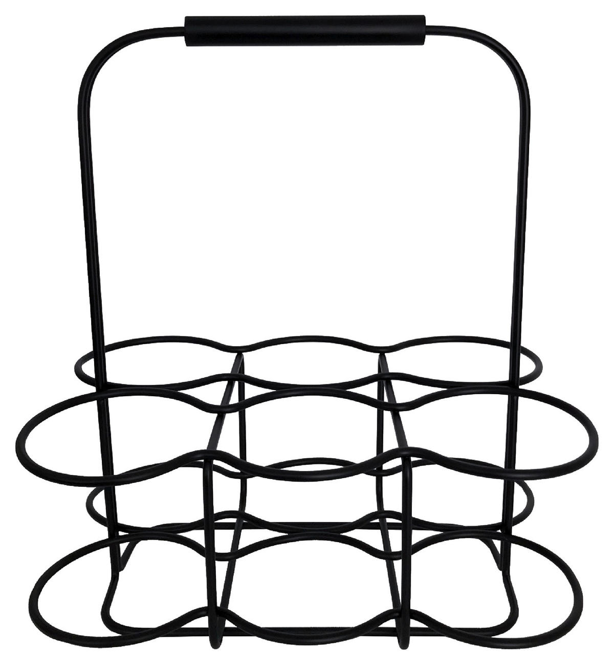 FLASCHENTRÄGER - Schwarz, Basics, Metall (29/34/20cm) - Blomus