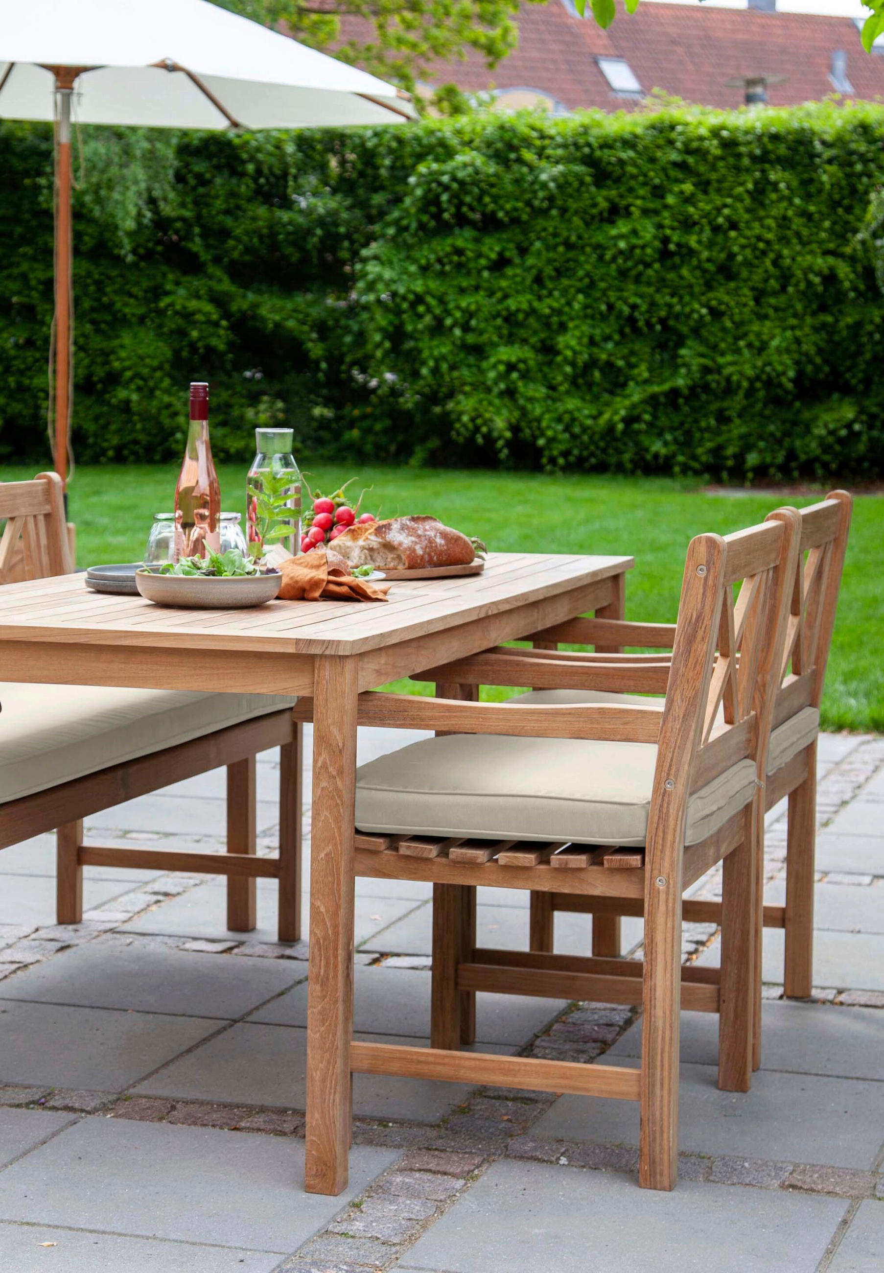 STUHLKISSEN 52/50/5 cm - Sandfarben, Natur, Kunststoff (52/50/5cm) - Gardenson
