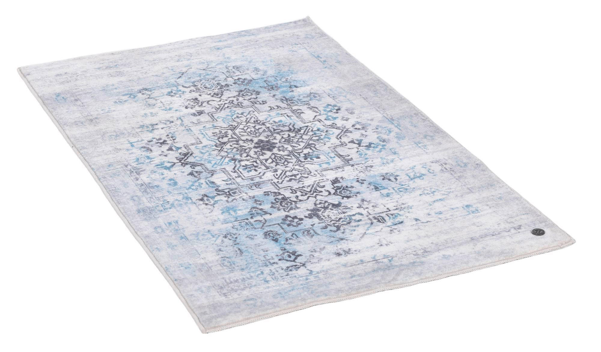 PROSTIRKA ZA KUPATILO ORIENTAL  plava 60/100 cm  - plava, Osnovno, tekstil (60/100cm) - Tom Tailor