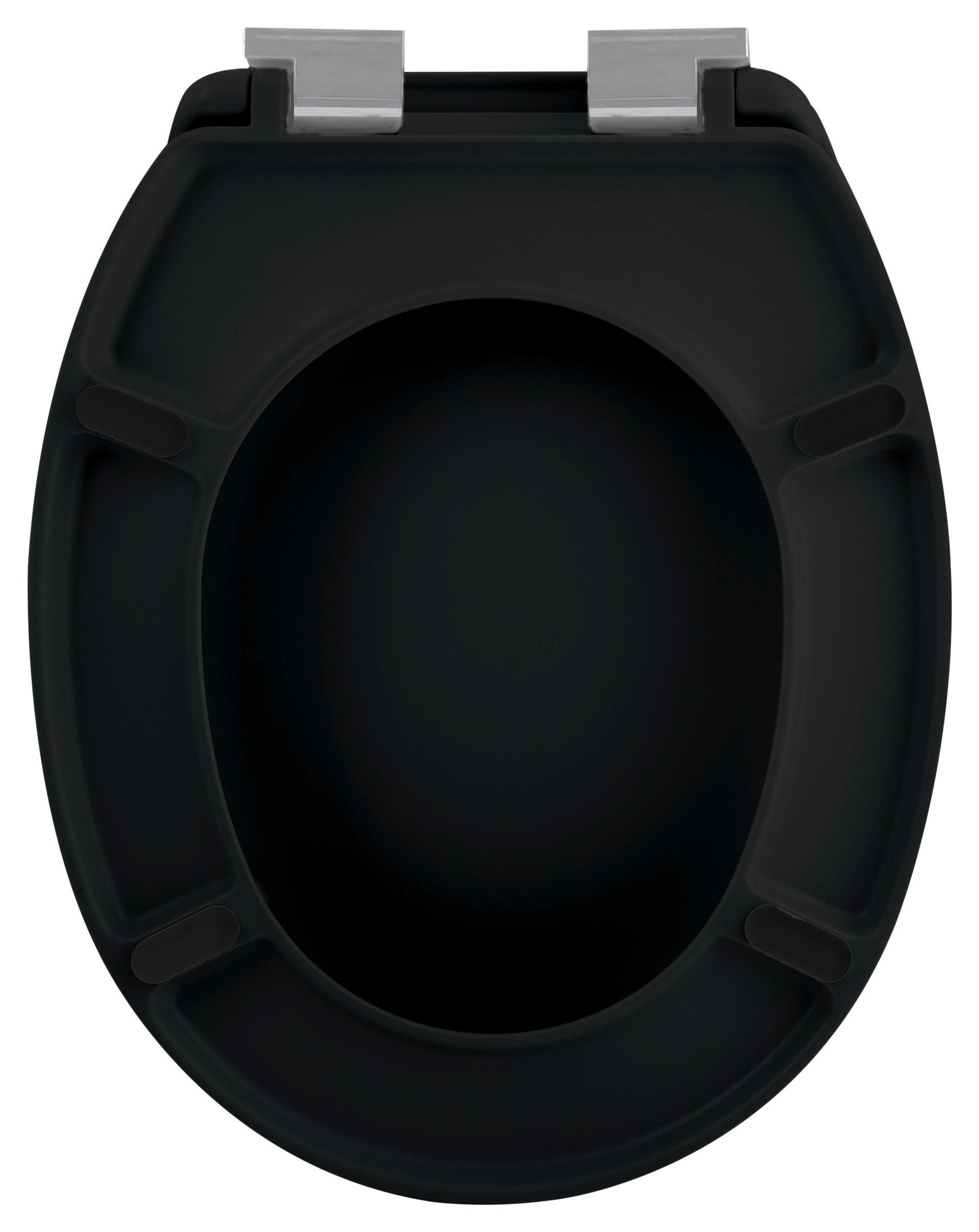 WC-SITZ Schwarz  - Schwarz, KONVENTIONELL, Kunststoff (5,5/38cm) - Spirella
