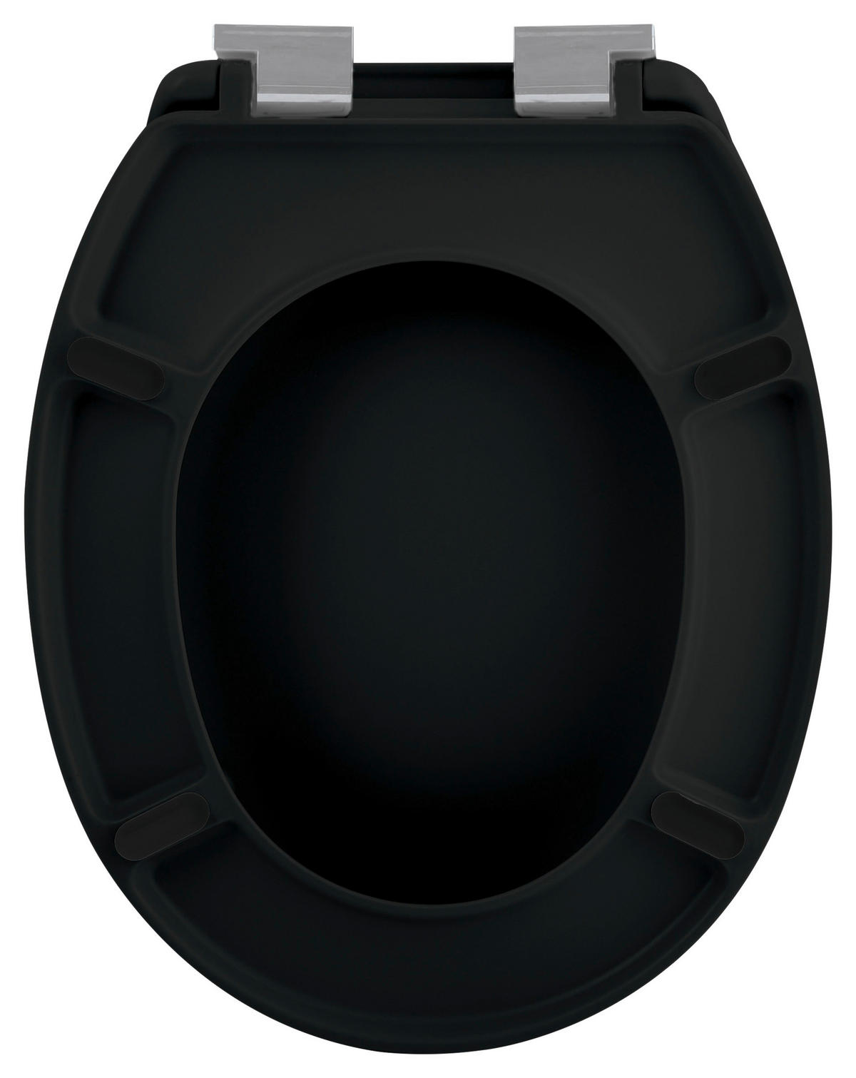 WC-SITZ Schwarz  - Schwarz, KONVENTIONELL, Kunststoff (5,5/38cm) - Spirella