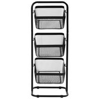 KÜCHEN-ORGANIZER-SET  - Schwarz, Design, Kunststoff/Metall (37,5/32/96cm) - Homeware Profession.