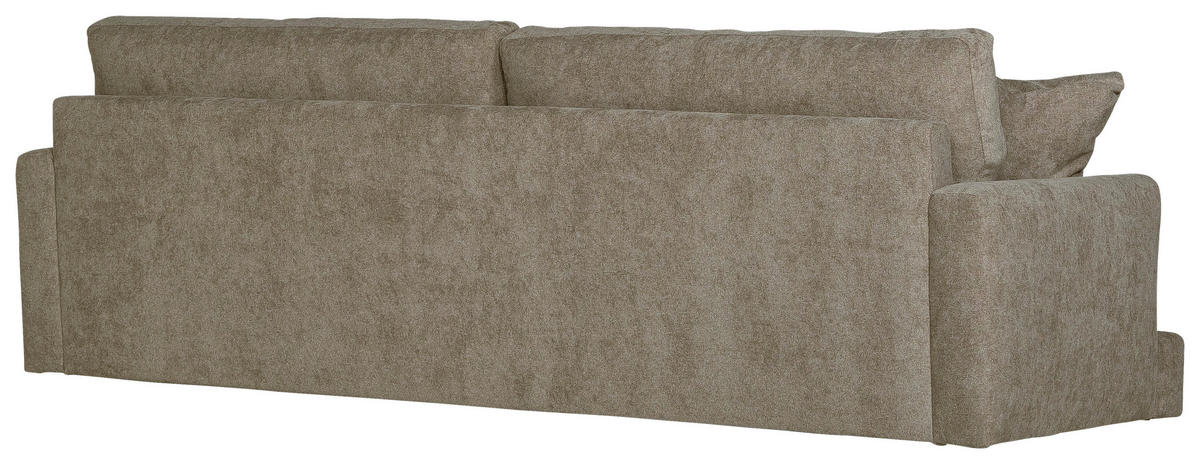 SOFFA i chenille beige  - beige, Klassisk, metall/trä (260/90/100cm) - Novel