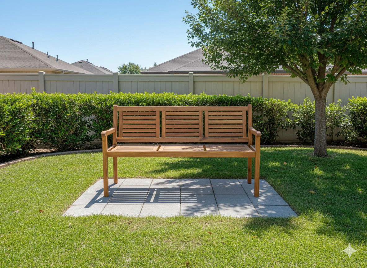 Gartenbank Akazie Braun LxBxH: 153x57x90 cm