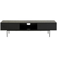 LOWBOARD  in 180/44,5/40 cm  - Eschefarben/Schwarz, MODERN, Holzwerkstoff/Metall (180/44,5/40cm) - MID.YOU