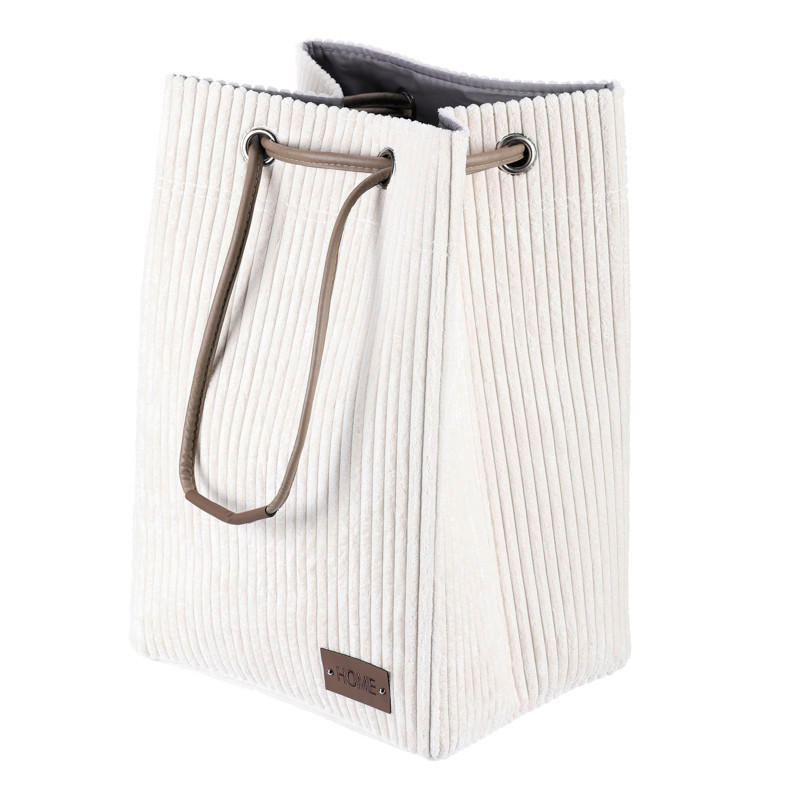 KÔŠ NA BIELIZEŇ, béžová - béžová, Konventionell, textil (35/50/27cm)