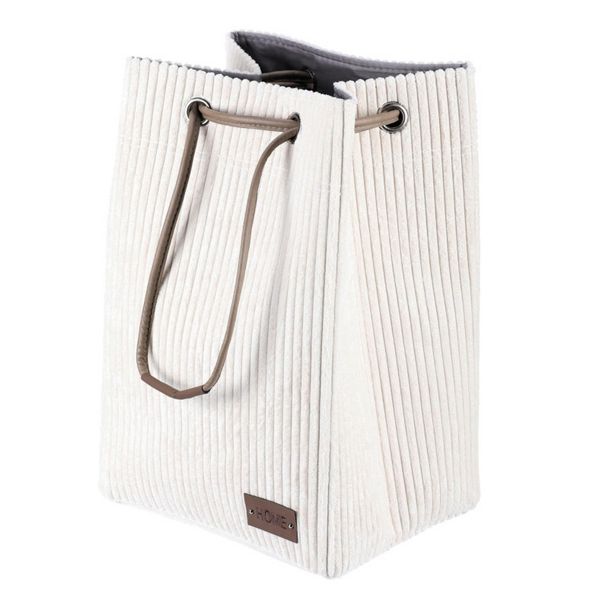 KÔŠ NA BIELIZEŇ, béžová - béžová, Konventionell, textil (35/50/27cm)