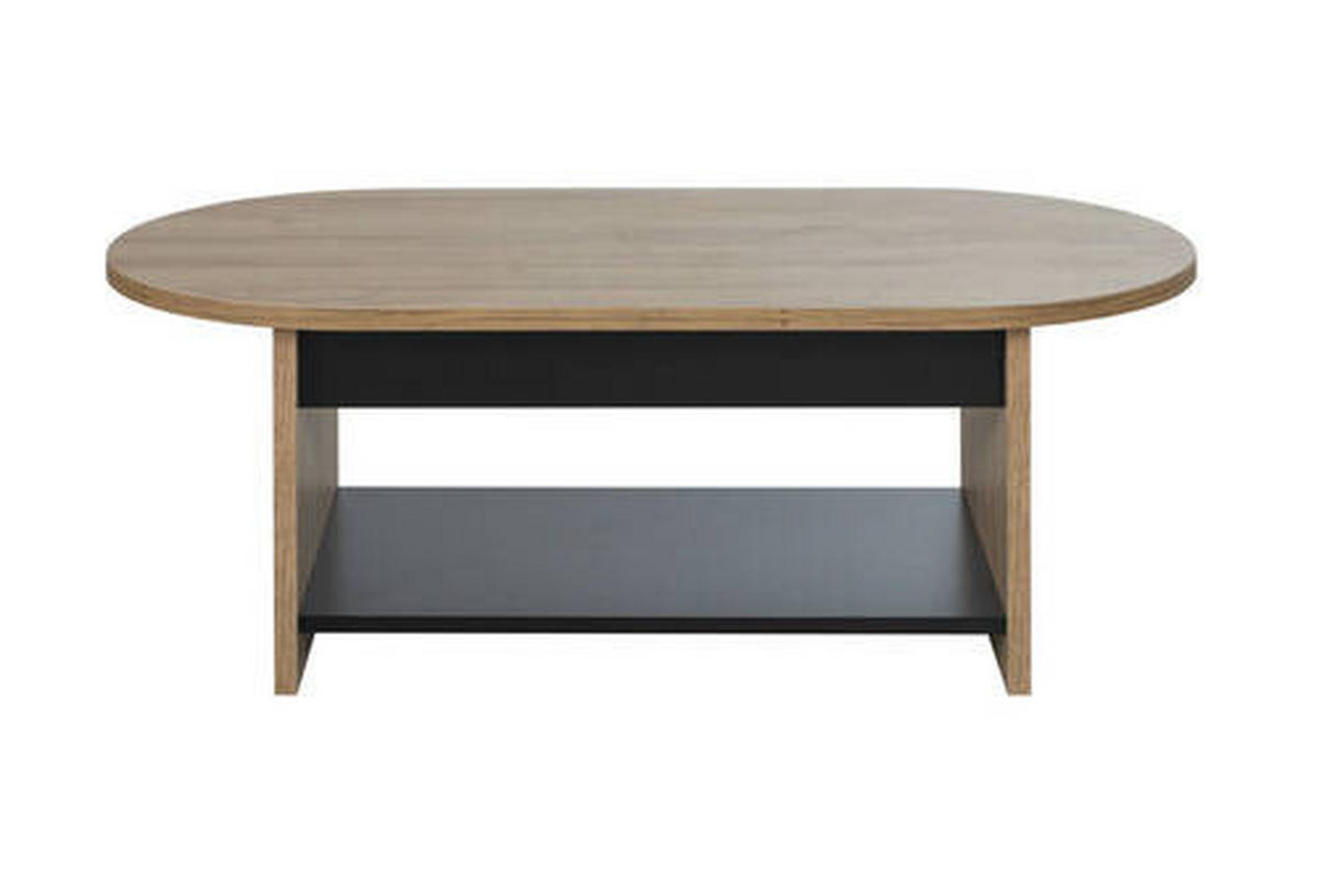 COUCHTISCH Couchtisch 110/55/39 cm oval Eichefarben  - Eichefarben, Design, Holzwerkstoff (110/55/39cm) - MID.YOU