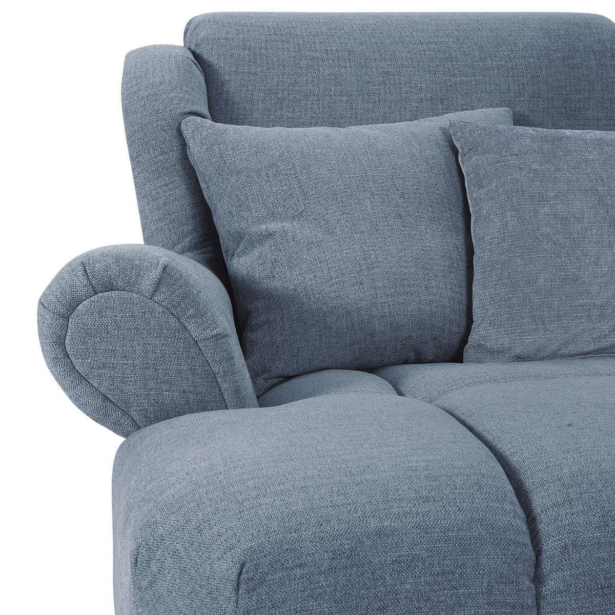 XXL-SESSEL in Flachgewebe Blau  - Blau/Schwarz, Konventionell, Holz/Textil (125/100/140cm) - Carryhome