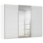 SCHWEBETÜRENSCHRANK 301/236/68 cm 3-türig Weiß  - Alufarben/Weiß, Basics, Glas/Holzwerkstoff (301/236/68cm) - Novel