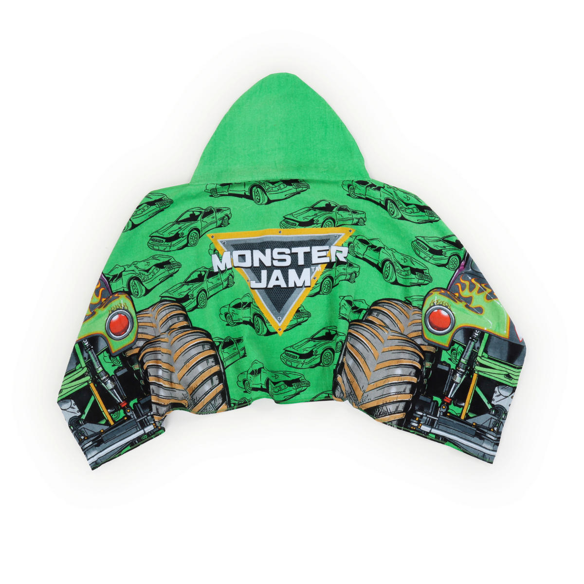 KAPUZENBADETUCH MONSTER JAM 130/56 cm  - Grün, Basics, Textil (130/56cm)