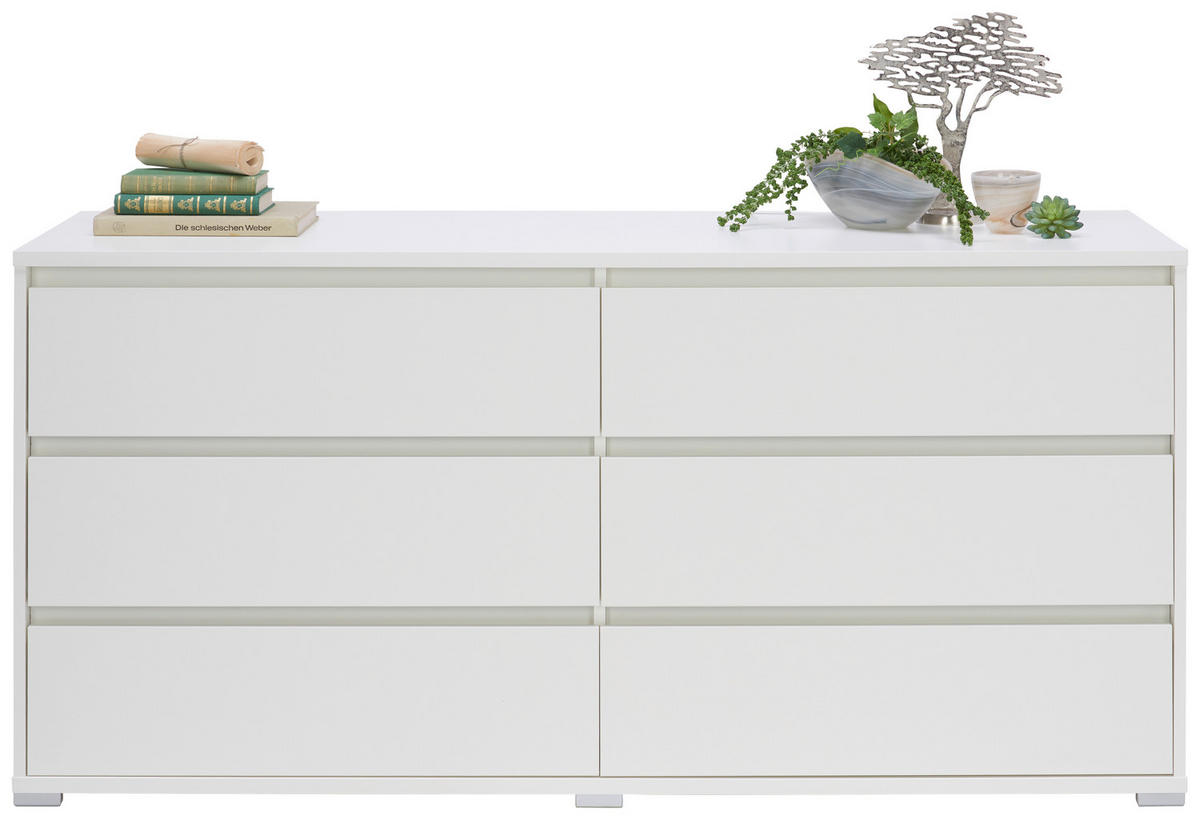 SIDEBOARD  in 160/79/48 cm  - Alufarben/Weiß, Design, Holzwerkstoff/Kunststoff (160/79/48cm) - Carryhome