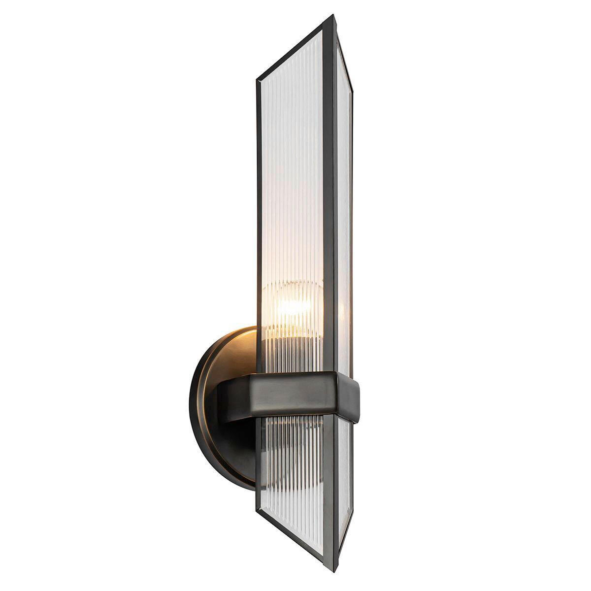 NÁSTENNÉ SVIETIDLO, 38,5/9,5/10,5 cm - bronzová, Konventionell, kov/sklo (38,5/9,5/10,5cm) - Elstead Lighting