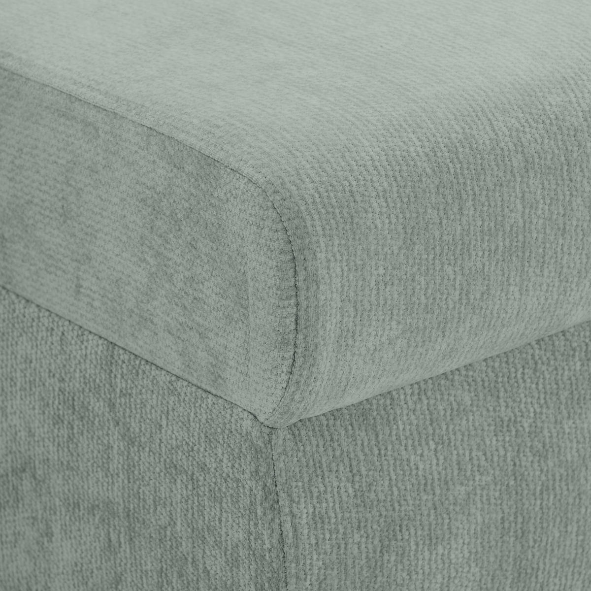 WOHNLANDSCHAFT Hellgrau Chenille  - Hellgrau/Schwarz, KONVENTIONELL, Kunststoff/Textil (140/328/140cm) - Ti'me