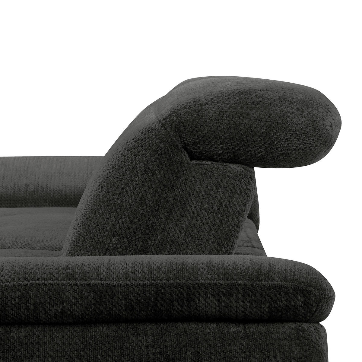 ECKSOFA  Webstoff Schwarz  - Schwarz, Design, Textil/Metall (195/268cm) - Livetastic