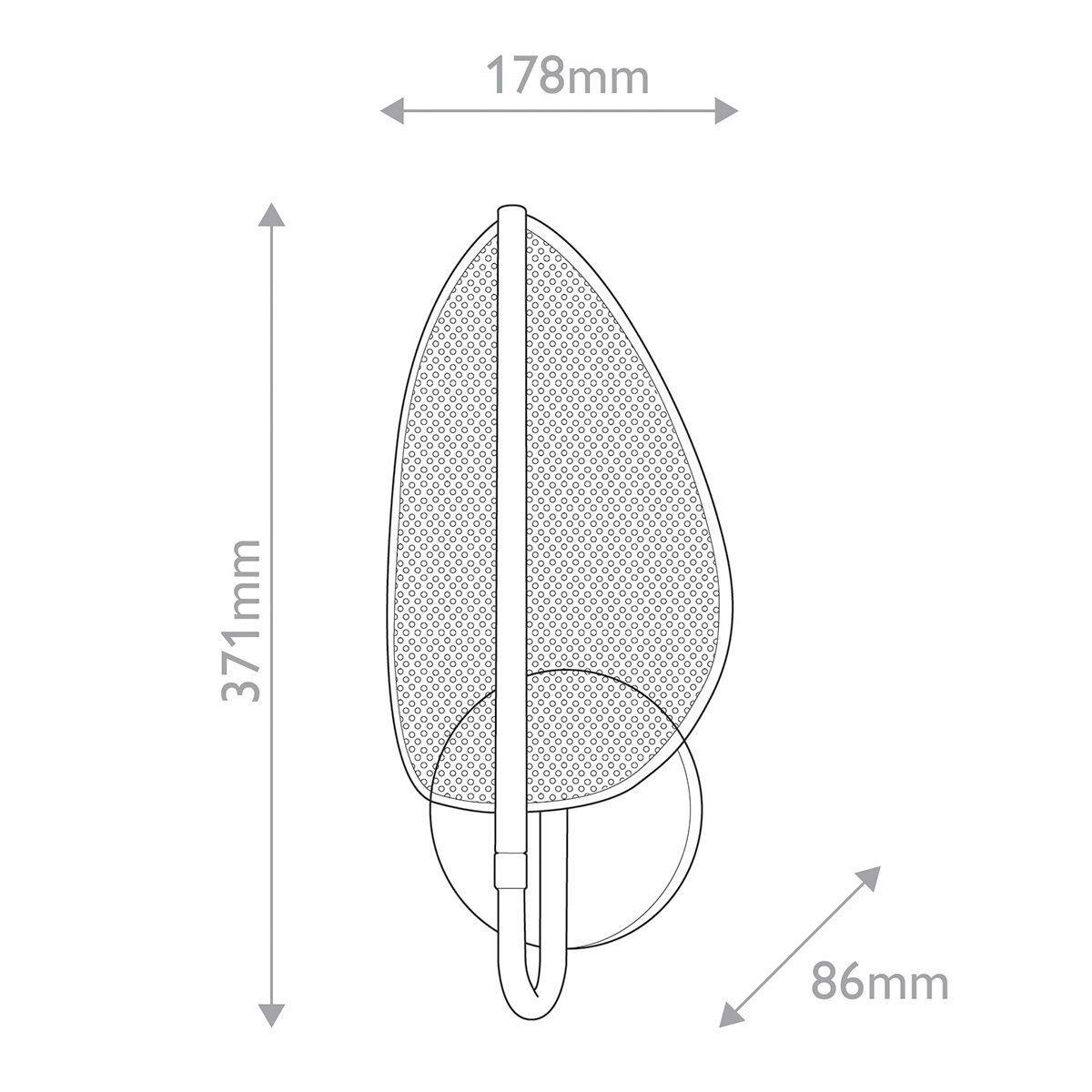 LED-WANDLEUCHTE 37,1/17,8 cm    - Messingfarben, KONVENTIONELL, Kunststoff/Metall (37,1/17,8cm) - Elstead Lighting