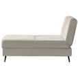 SCHLAFSOFA in Webstoff Creme  - Creme/Schwarz, MODERN, Textil/Metall (205/90/92cm) - Novel