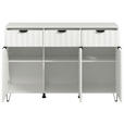 SIDEBOARD  in 138/90,5/40 cm  - Schwarz/Weiß, Basics, Holzwerkstoff/Metall (138/90,5/40cm) - Carryhome