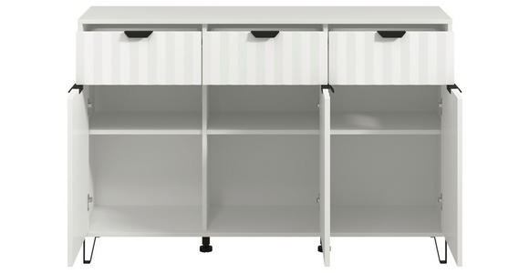 SIDEBOARD in 138/90,5/40 cm - Schwarz/Weiß, Basics, Holzwerkstoff/Metall (138/90,5/40cm) - Carryhome