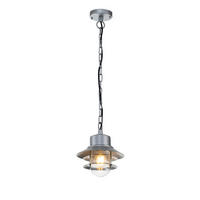 AUßENHÄNGELEUCHTE Copenhagen 22/37,5 cm  - Silberfarben, KONVENTIONELL, Glas/Metall (22/37,5cm) - Elstead Lighting