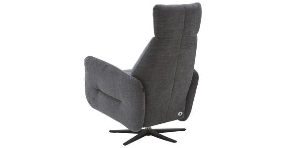 RELAXSESSEL Flachgewebe Kopfteilverstellung, Fußteilverstellung, Rücken echt - Dunkelgrau/Schwarz, Design, Textil/Metall (78/113/90cm) - Dieter Knoll