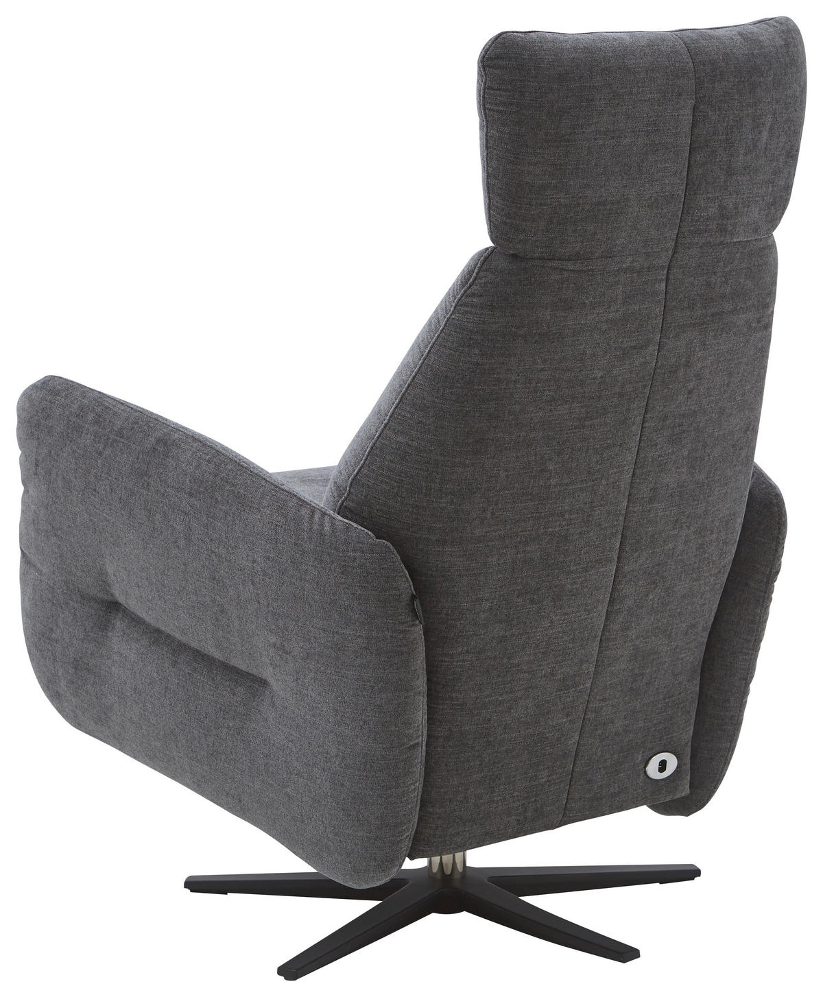 RELAXSESSEL Flachgewebe Kopfteilverstellung, Fußteilverstellung, Rücken echt    - Dunkelgrau/Schwarz, Design, Textil/Metall (78/113/90cm) - Dieter Knoll