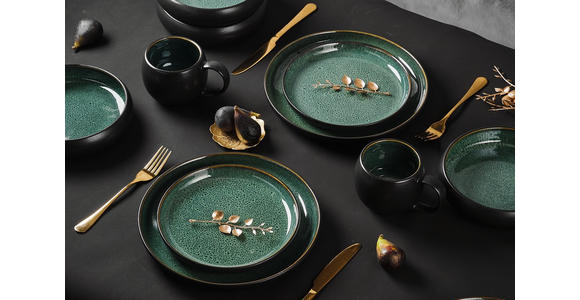 KOMBISERVICE Faro Grün 16-teilig  - Grün, Design, Keramik - Novel