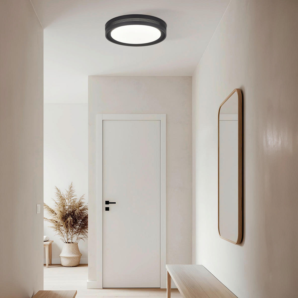 LED-DECKENLEUCHTE Ronda  8/39/39 cm  - Schwarz, Design, Kunststoff (8/39/39cm)