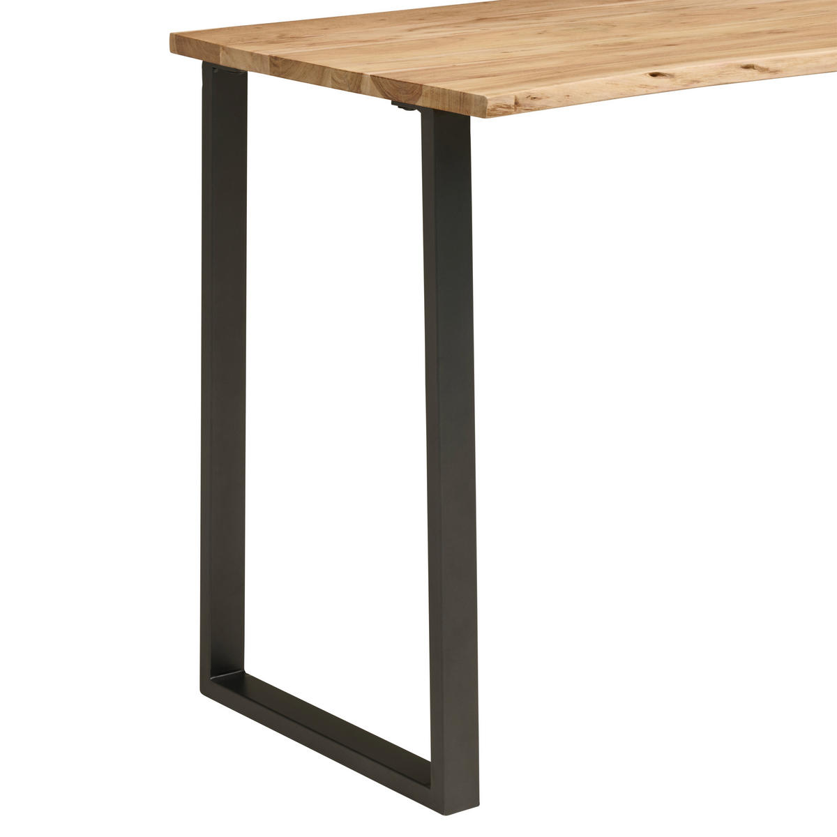 SCHREIBTISCH 145/60/80 cm Schwarz, Akaziefarben  - Schwarz/Akaziefarben, MODERN, Holz/Metall (145/60/80cm) - Livetastic