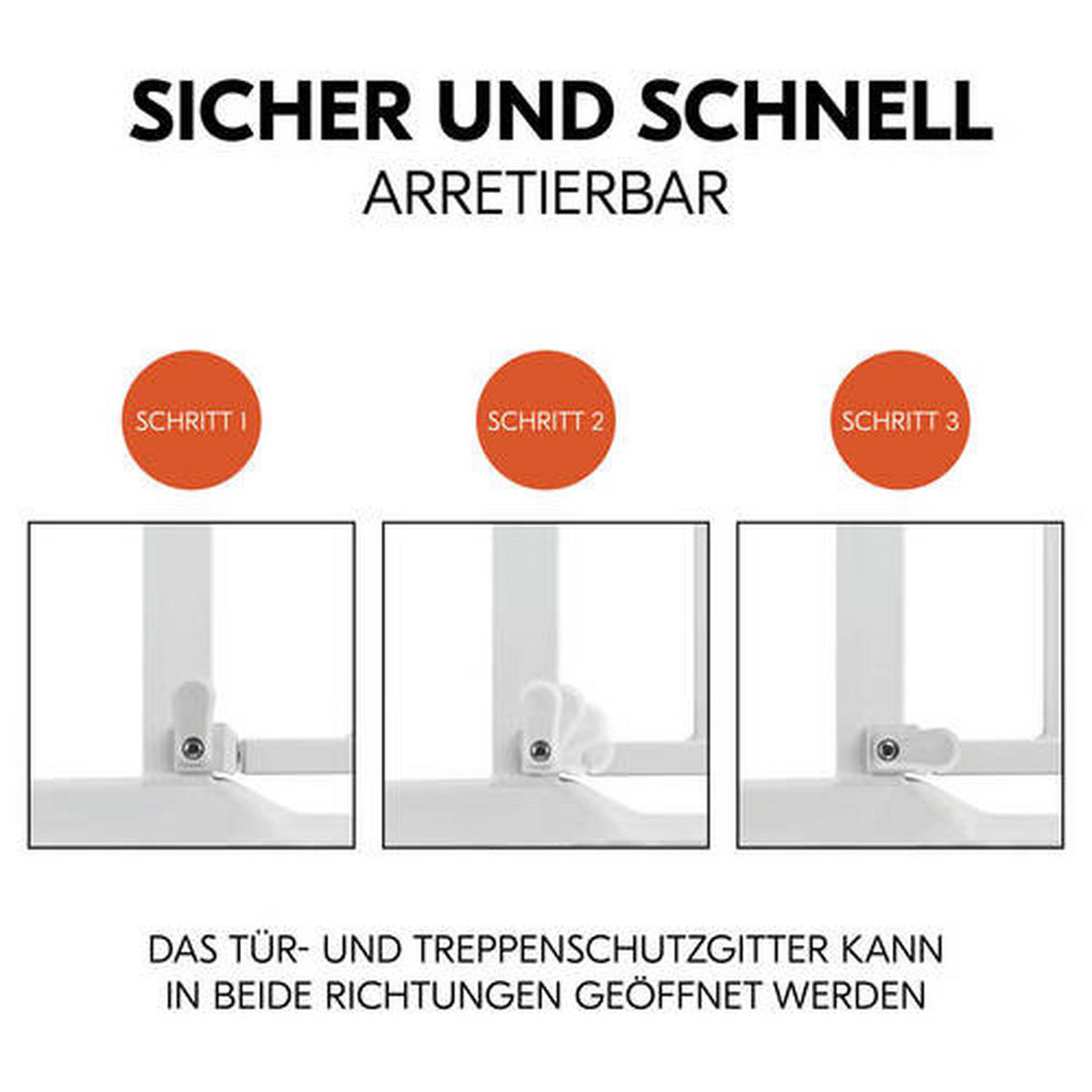 TREPPENSCHUTZGITTER  - Weiß, Basics, Kunststoff/Metall (84 - 89/77/4cm) - Hauck