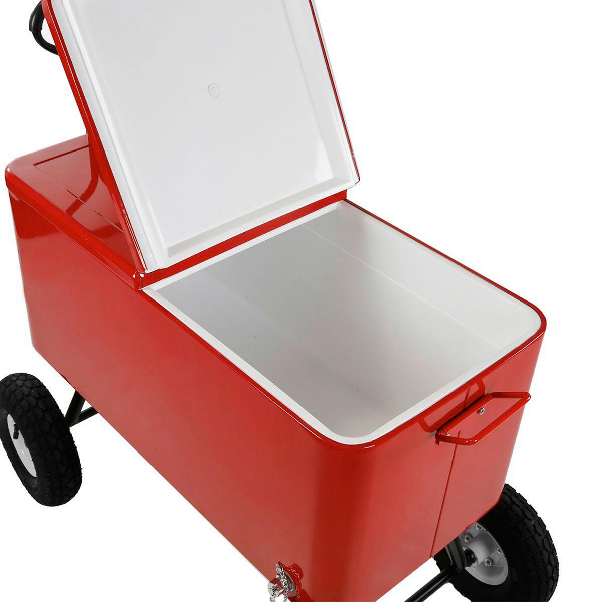 KÜHLBOX Rot, Schwarz  - Rot/Schwarz, KONVENTIONELL, Metall (48/82/82cm) - Ambia Garden