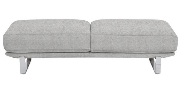 HOCKER in Textil Hellgrau  - Hellgrau, Design, Textil/Metall (160/44/60cm) - Dieter Knoll