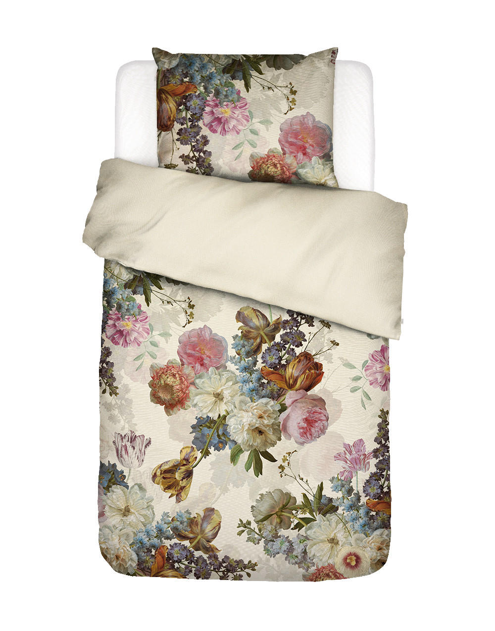 BETTWÄSCHE 2-teilig Rosabelle Satin 155/220 cm  - Creme, KONVENTIONELL, Textil (155/220cm) - Essenza