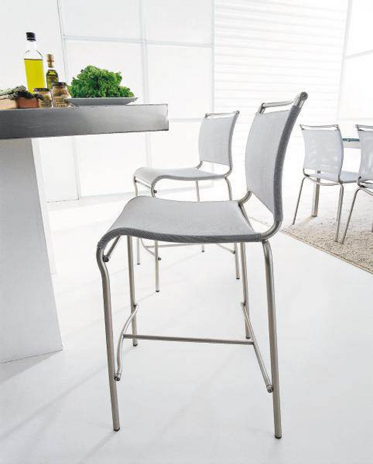 TRESENSTUHL in Grau  - Grau, Design, Textil/Metall (51/96,5/53cm) - Calligaris