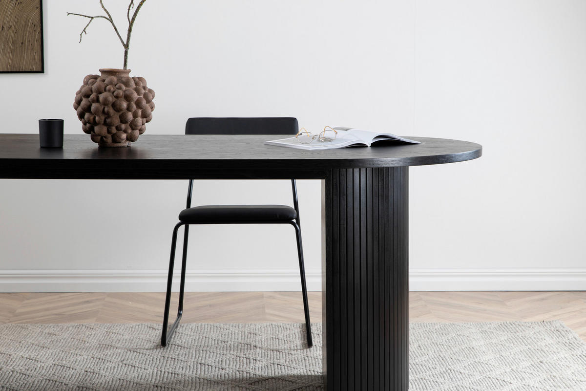 ESSTISCH in Holzwerkstoff, Holz 200/90/75 cm  - Schwarz, Design, Holz/Holzwerkstoff (200/90/75cm) - Livetastic