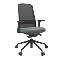 DREHSTUHL Lederlook Schwarz, Olivgrün  - Schwarz/Olivgrün, MODERN, Kunststoff/Textil (70/103-115/70cm)