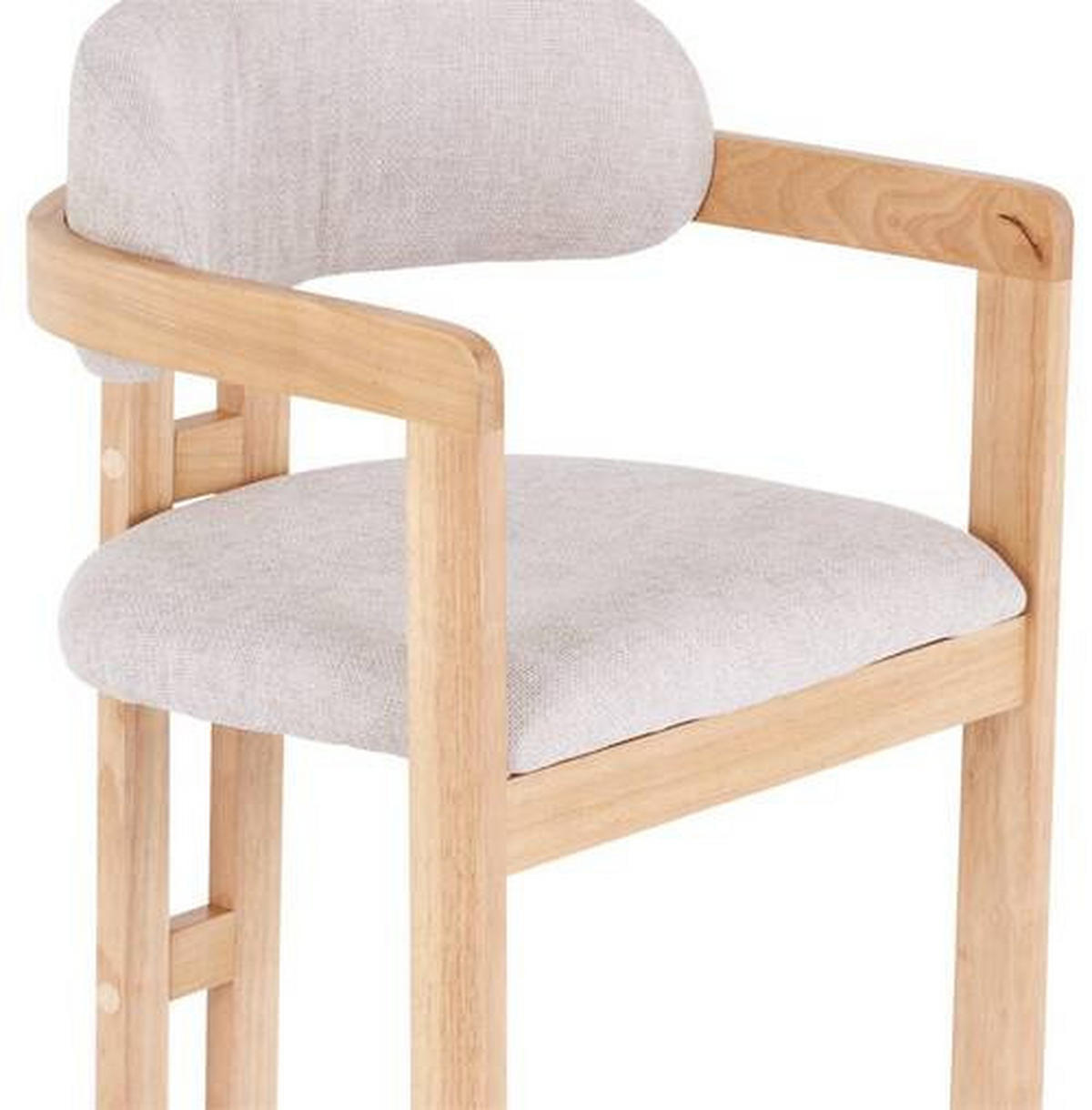 ARMLEHNSTUHL  in Leinenoptik  - Hellbraun/Eichefarben, MODERN, Holz/Textil (60/80/52cm) - MID.YOU