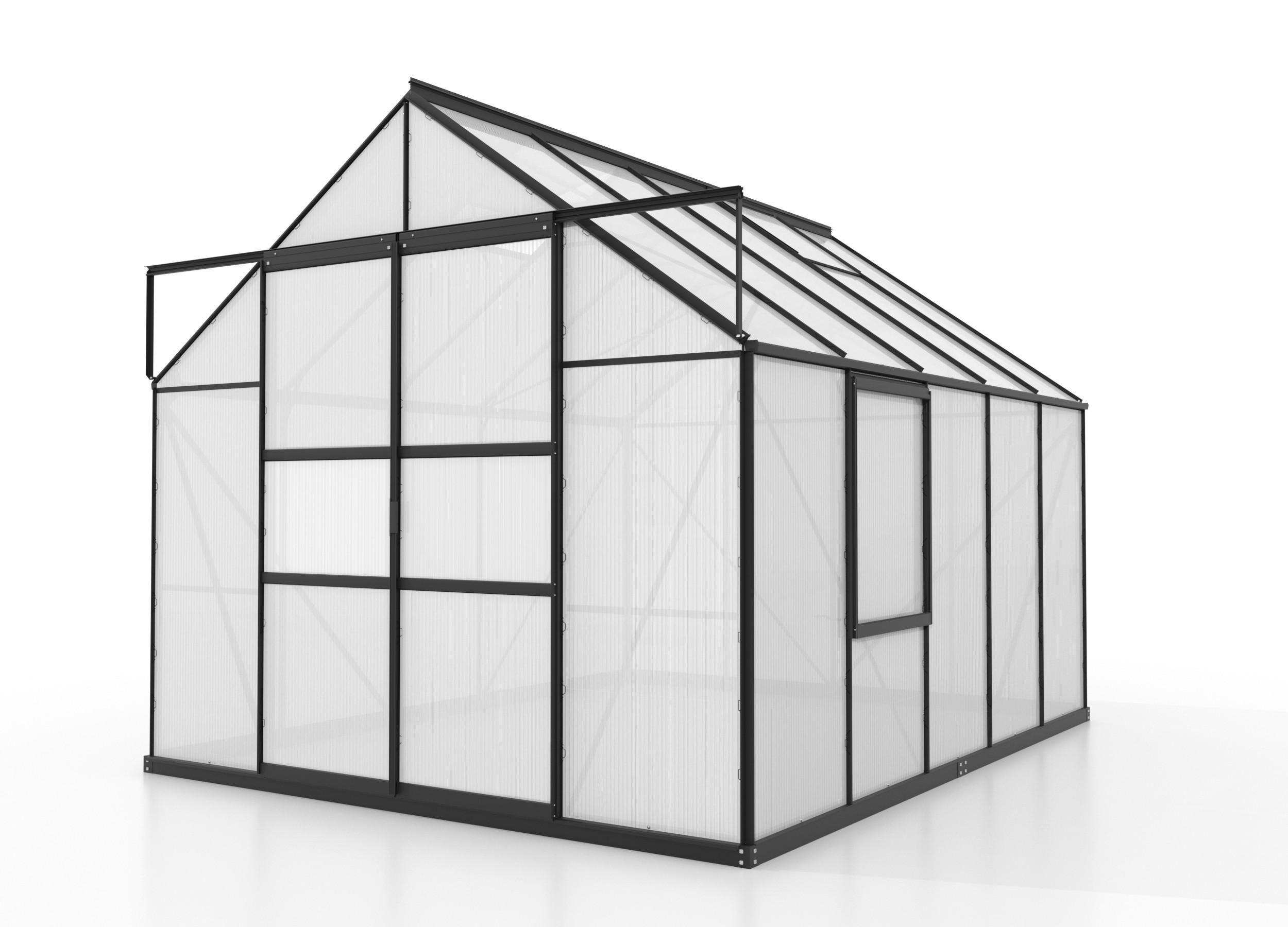 Gewächshausbausatz Meridian 2 8300 8,2 M2 Metall/Kunststoff