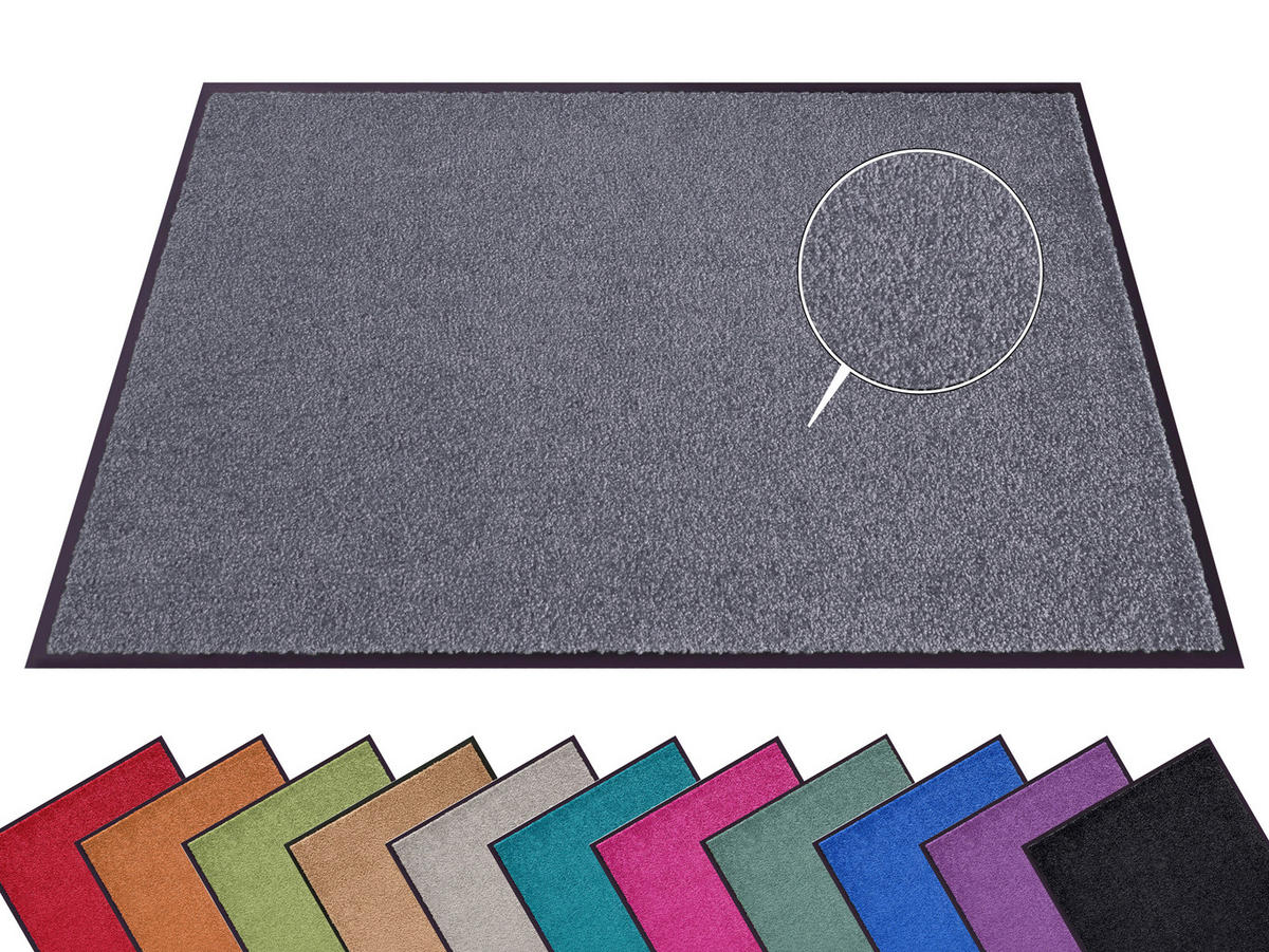 SCHMUTZFANGMATTE  60/90 cm  Grau  - Grau, Basics, Kunststoff/Textil (60/90cm)