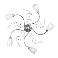 DECKENLEUCHTE 4728 SHARON 80/80/20 cm   - Chromfarben, Basics, Glas/Metall (80/80/20cm)