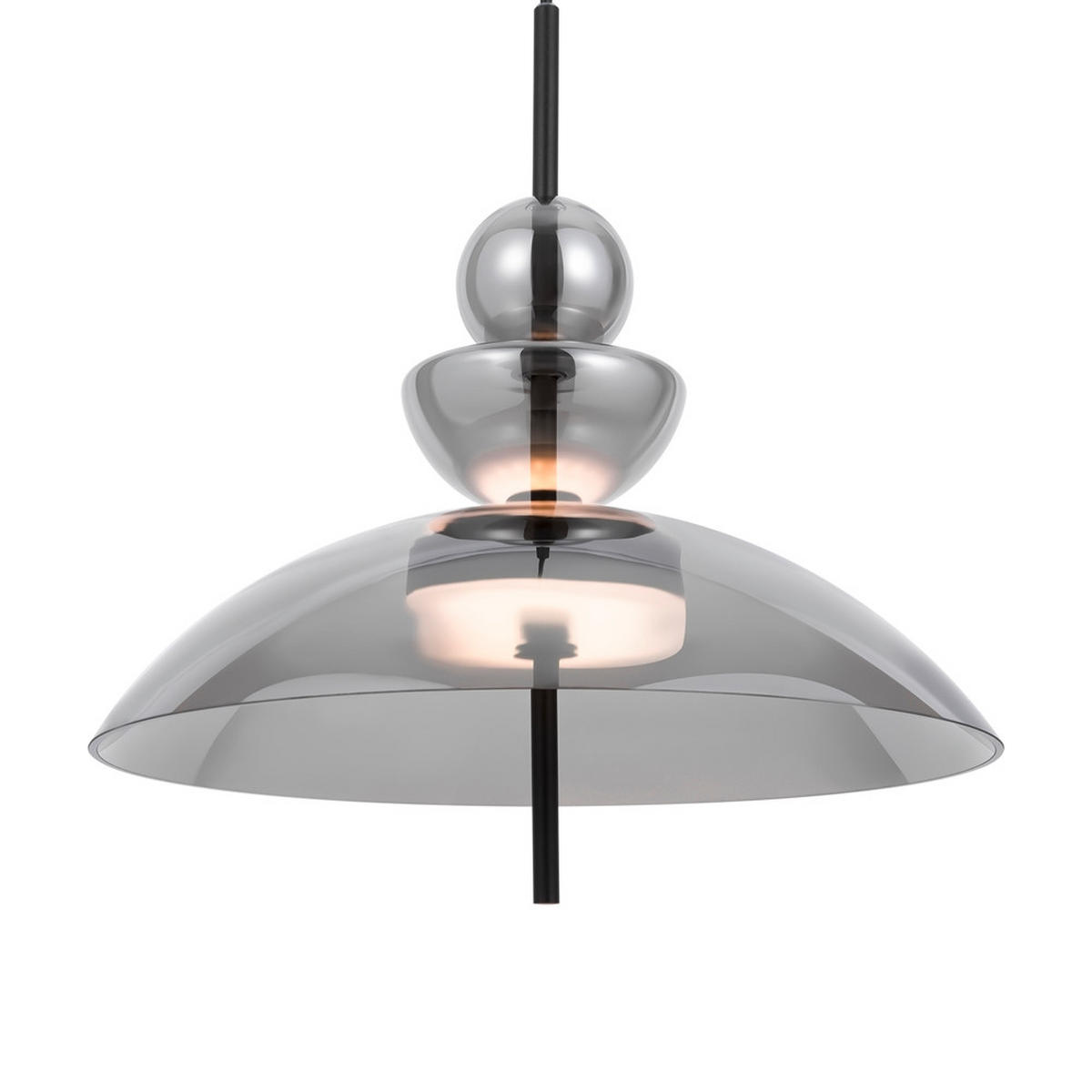 PENDELLEUCHTE 40/68 cm    - Schwarz, Modern, Glas/Metall (40/68cm) - MAYTONI