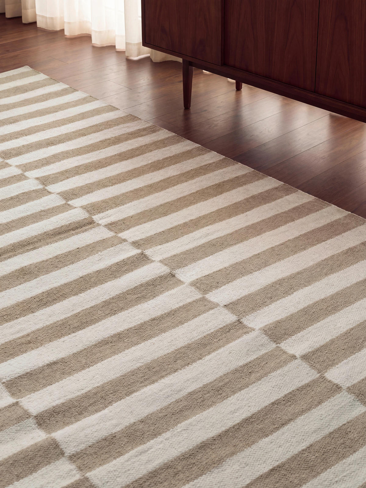 HANDWEBTEPPICH 200/300 cm Vika Weiß, Beige rechteckig  - Beige/Weiß, Basics, Textil (200/300cm) - Hanse Home