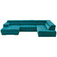 SEDACIA SÚPRAVA, textil, petrolejová - petrolejová/chrómová, Design, kov/textil (190/358/233cm) - Beldomo Speed