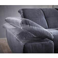 ECKSOFA Grau Velours  - Schwarz/Grau, Design, Textil (297/204cm) - Xora