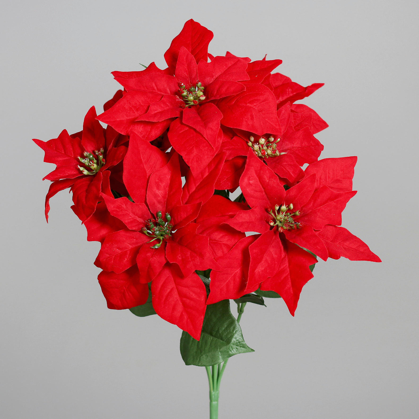 KUNSTBLUME  - Rot, Basics, Kunststoff (46cm) - X-Mas