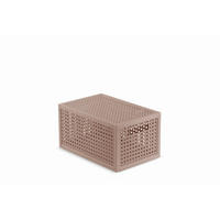 DOBOZ  - világos rózsaszín, Basics, műanyag (30,0/15,4/18,8cm) - Curver