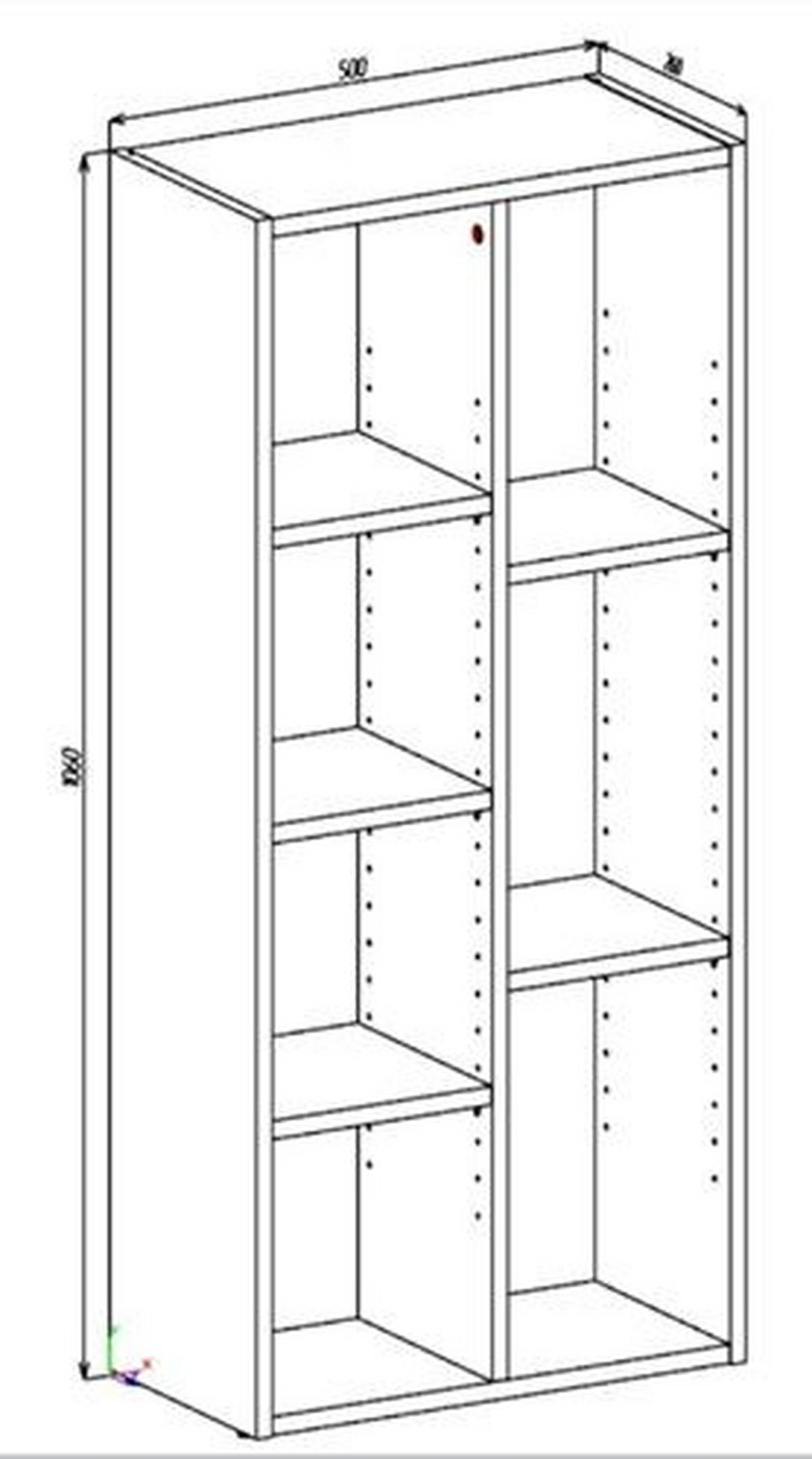 HYLLA i 50/106/26 cm vit  - vit, Basics, trämaterial (50/106/26cm) - Best Price